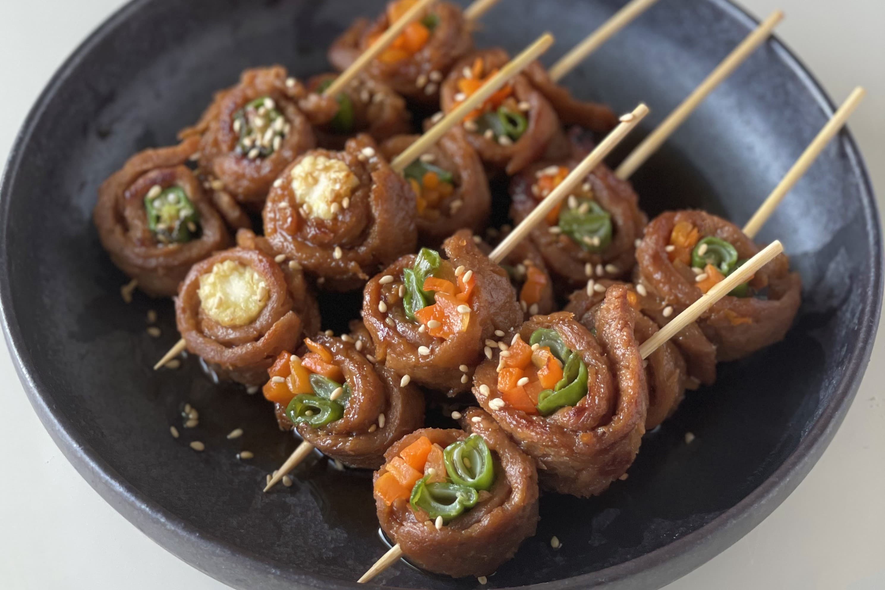 vegetables rolled in NEXT Short Rib 2.0